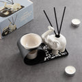Elephant Aroma Diffuser and Incense Holder Set