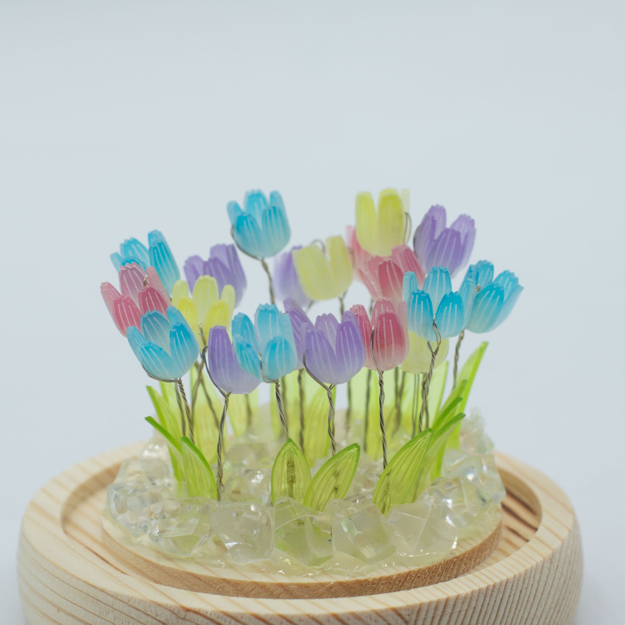 Floral Glow Garden Dome - 20 Multi Tulips - LED USB