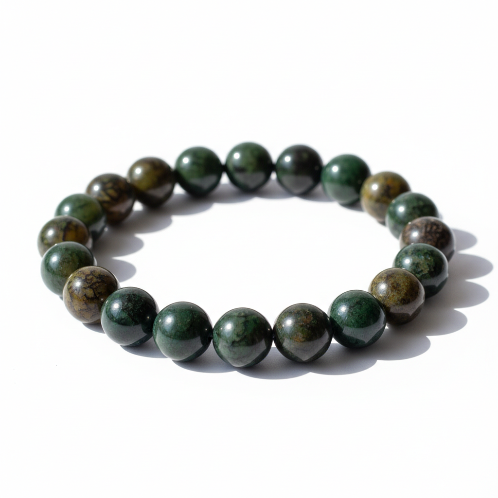 Moss Agate Crystal Power Bracelet